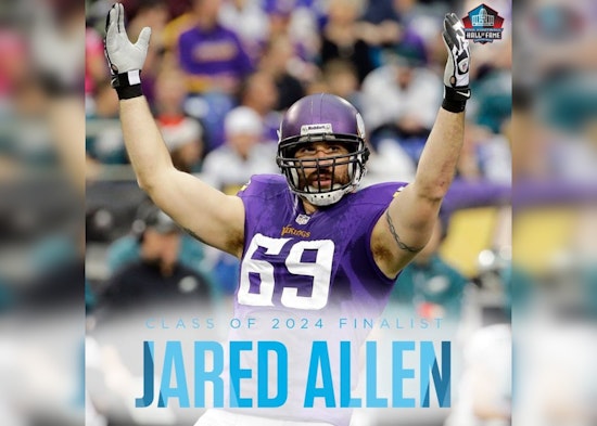 Vikings Legend Jared Allen Goes for Gold as 2024 Pro Football Hall of Fame Finalist