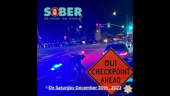 Windsor Police Department Announces DUI Checkpoint Operation for December 30th with Regional Support