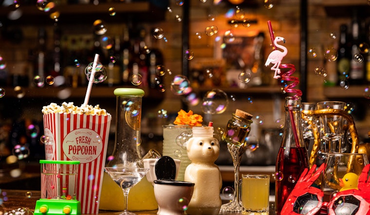 Instagram-friendly new cocktail bar Rendezvous serving drinks in popcorn boxes and bongs in the Marina