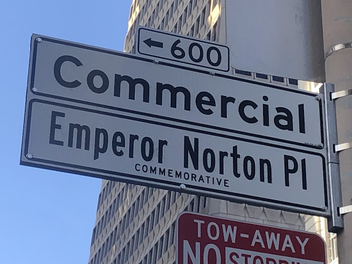 The renamed Emperor Norton street sign is now up in Chinatown