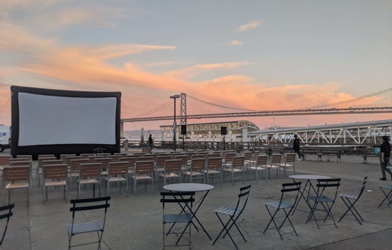 New outdoor movie series Ferry Flicks playing every Friday night in May at the Ferry Building