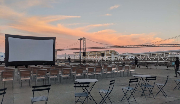 New outdoor movie series Ferry Flicks playing every Friday night in May at the Ferry Building