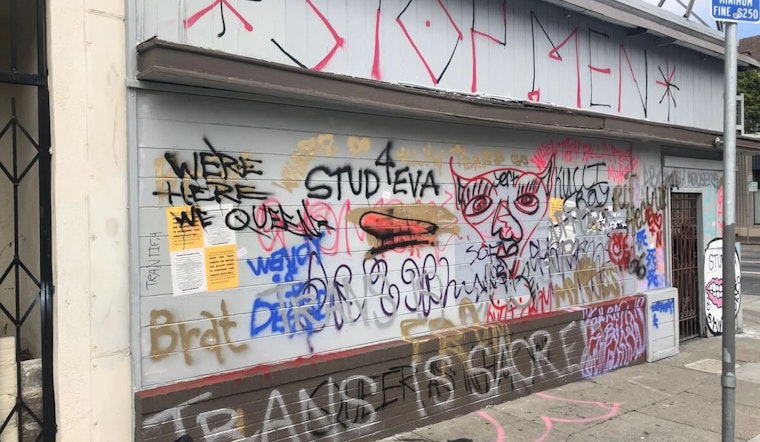Vandals Graffiti The Stud Building, Four Cars Following Pride Weekend
