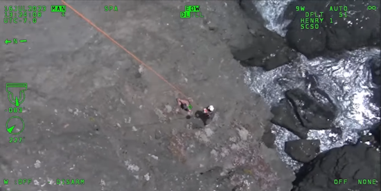 Cliffhanger in Sonoma: Video of Helicopter Crew Rescuing Hiker Stuck on Precarious Perch