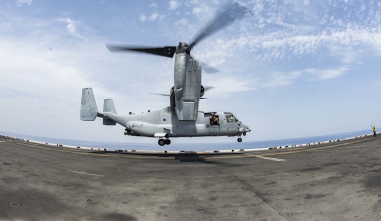 Last Year's Fatal Marine Osprey Crash in San Diego Attributed to Unpreventable Mechanical Malfunction: Report