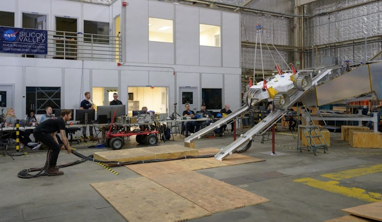 NASA's Lunar Water Hunt Takes Step Forward in Mountain View through First-Ever Successful Robotic Moon Rover Test