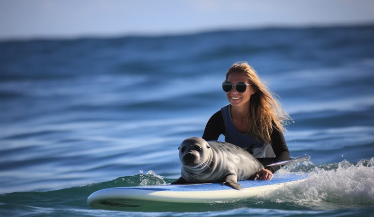 VIDEO: Viral TikTok Shows Sammy the Surfing Seal Catching Rides with Local Surfers