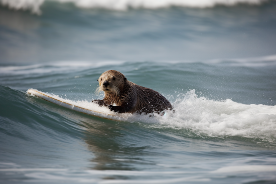 Surfin' Sea Otter Bandit Strikes Again in Santa Cruz, Causing Quite a Splash