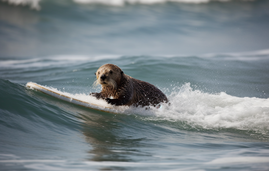 Surfin' Sea Otter Bandit Strikes Again in Santa Cruz, Causing Quite a Splash