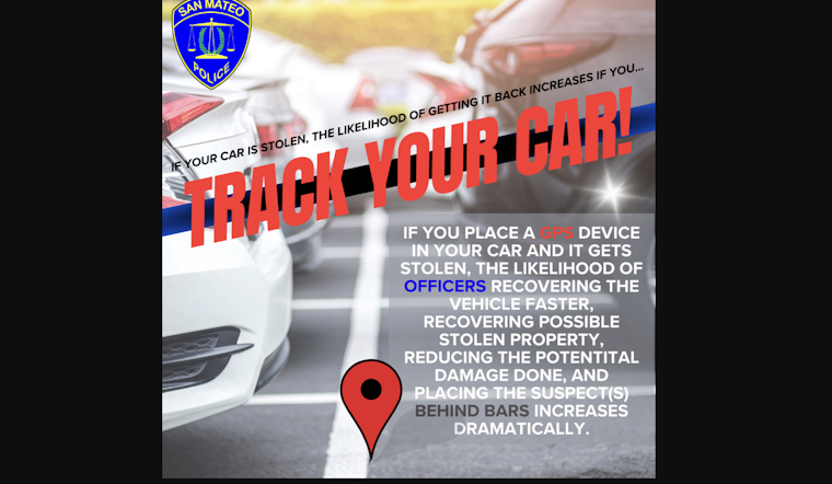 San Mateo PD Suggests GPS Tracking on Cars to Help Curb the Recent Increase in Vehicle Thefts