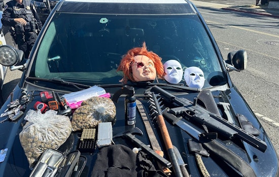 "Chucky" Mask, Bizarre Cache of Deadly Weapons Discovered in Routine Hayward Traffic Stop