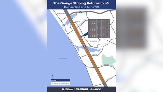 The Revival of Eye-Catching Orange Striping on I-5 Freeways in Carlsbad