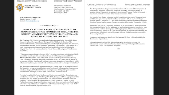 San Francisco City Officials Face Charges of Corruption and Bribery