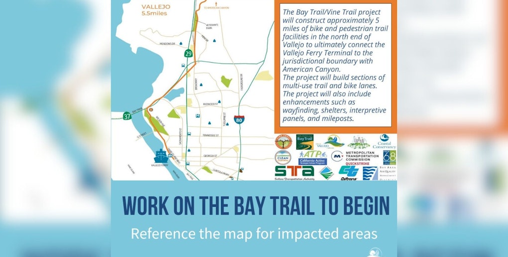 Bay Trail/Vine Trail Construction Project Takes Shape in Vallejo