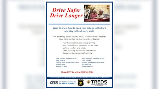 Berkeley Police Engage Aging Drivers to Enhance Road Safety with Drive Safer, Drive Longer Initiative