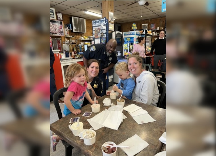 Boston PD Hosts Sweet Success with "Cones with a Cop" Event in Hyde Park