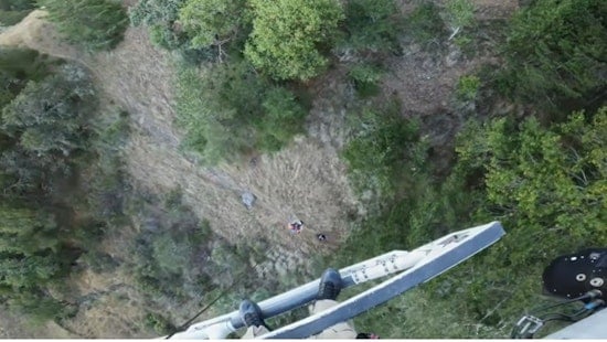 Video: Daring Rescue of Injured Hiker by CHP Golden Gate Division Air Operations Unit Near San Rafael