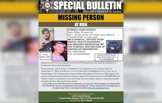 David Patrick Powers, An Individual At-Risk, Disappears