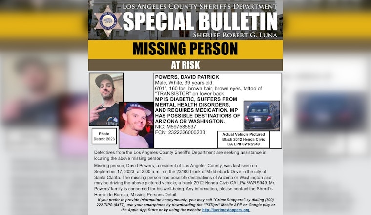 David Patrick Powers, An Individual At-Risk, Disappears