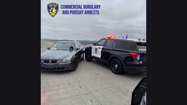 Fentanyl Addiction Lead to Commercial Burglary and High-Speed Chase in Vallejo