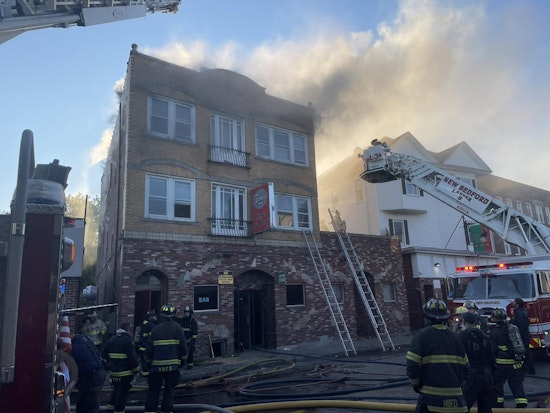 Fire Engulfs New Bedford Bar, Tragic Roof Collapse Injures Firefighters