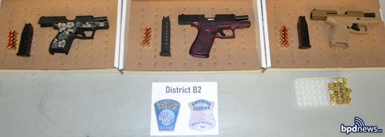 Boston Police Unearth Firearms, Two Arrested in Roxbury