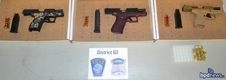 Boston Police Unearth Firearms, Two Arrested in Roxbury