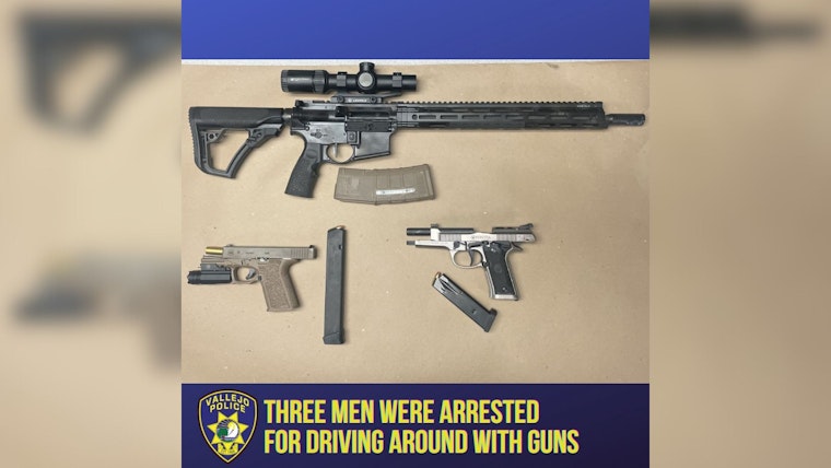 High-Speed Chase Leads to Arrest of Three Unlicensed Armed Men in Vallejo
