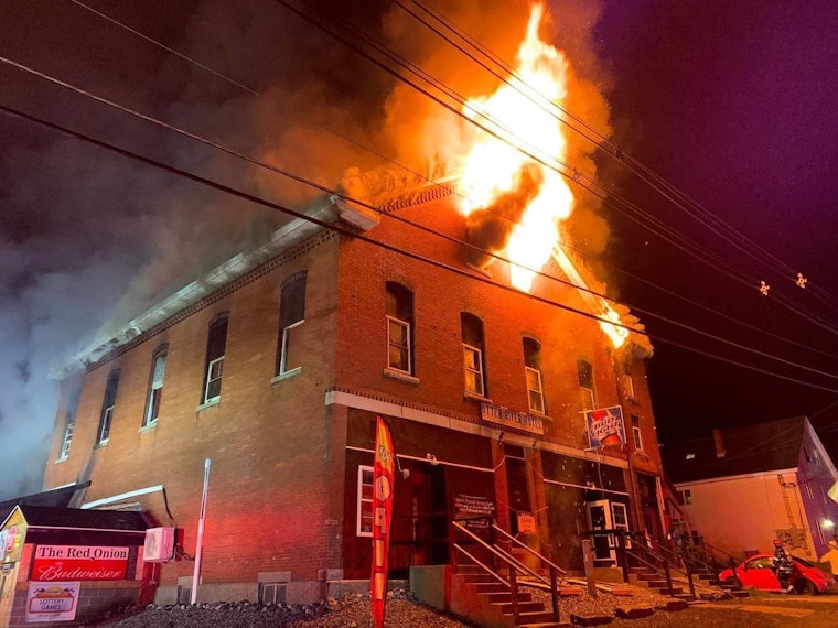 Historic Templeton Pub and Pool Hall Consumed by Flames