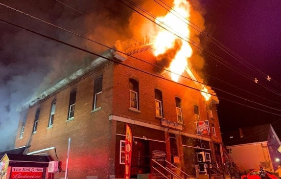 Historic Templeton Pub and Pool Hall Consumed by Flames