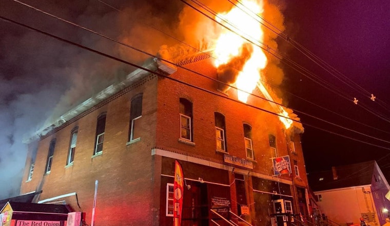 Historic Templeton Pub and Pool Hall Consumed by Flames