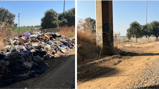 Homeless Encampment Cleared with Mountains of Waste in Davis Off I-80