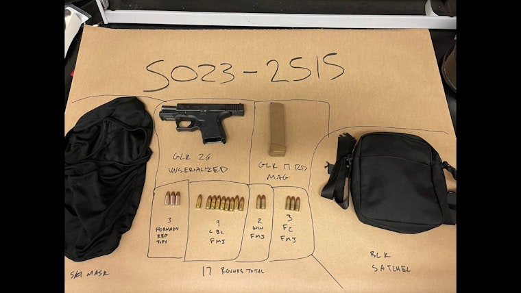 Juvenile Arrested with Unregistered Handgun, Black Ski Mask After Marin Shoplifting