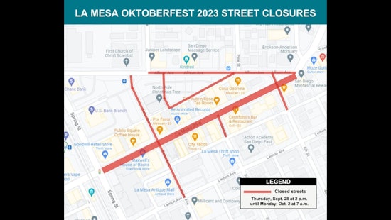 La Mesa Village Streets to Close as Oktoberfest Begins Thursday