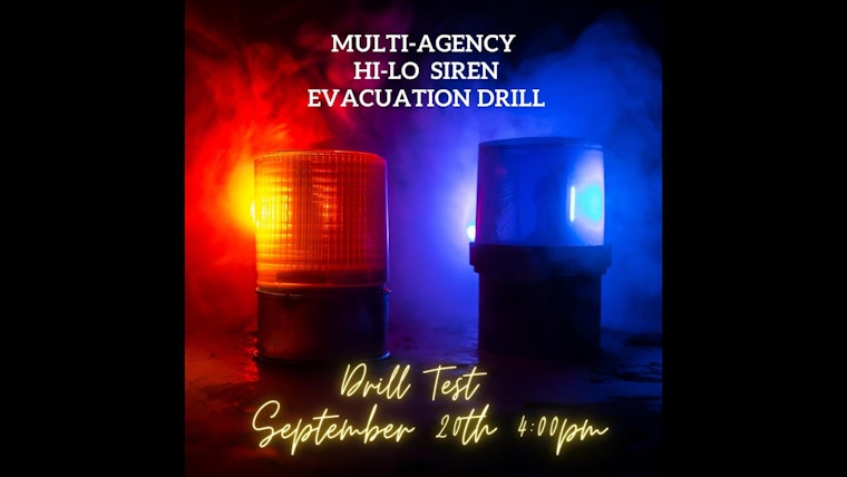 Multi-Agency Hi-Lo Siren Evacuation Drill Today in Sonoma