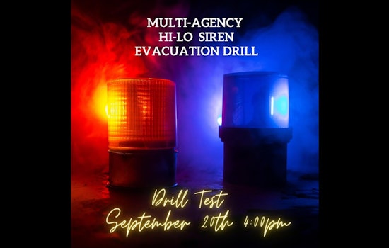 Multi-Agency Hi-Lo Siren Evacuation Drill Today in Sonoma