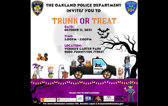 Oakland Gears Up for 5th Annual OPD Trunk or Treat, a Safe Halloween Alternative for Families