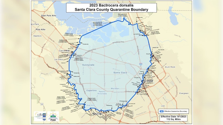 Oriental Fruit Fly Quarantine Threatens Santa Clara, Milpitas and San Jose Agriculture