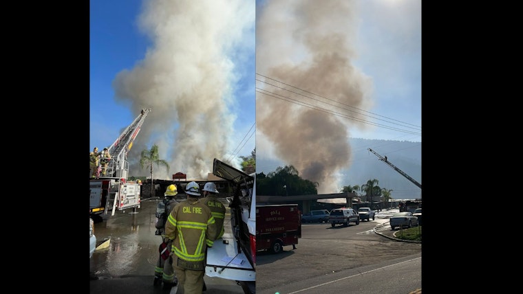 Grocery Store Engulfed by Raging San Diego County Inferno as Firefighters Battle to Contain Blaze