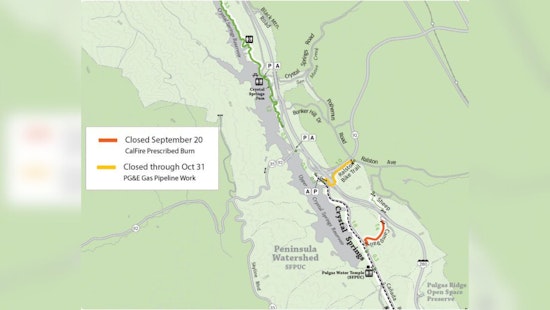 Prescribed Burn in San Mateo to Save Coastal Prairie, Sheep Camp Trail Temporarily Shut Down