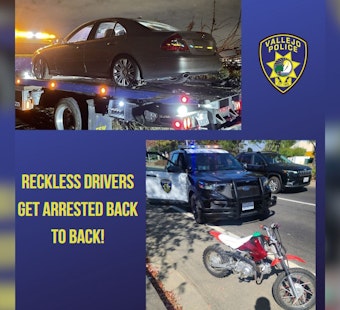 Reckless Drivers Nabbed in Two Consecutive Incidents in Vallejo