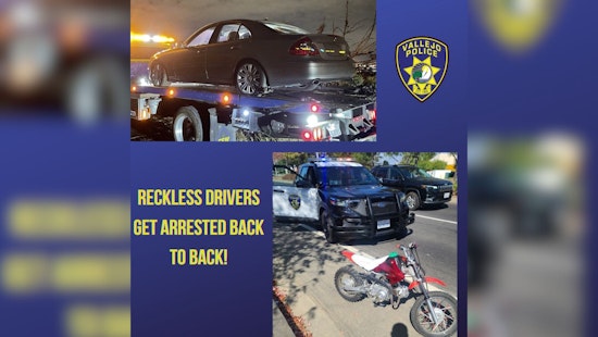 Reckless Drivers Nabbed in Two Consecutive Incidents in Vallejo