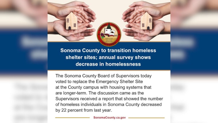Sonoma County's Bold Leap in Shifting Homeless Shelters Towards Lasting Solutions