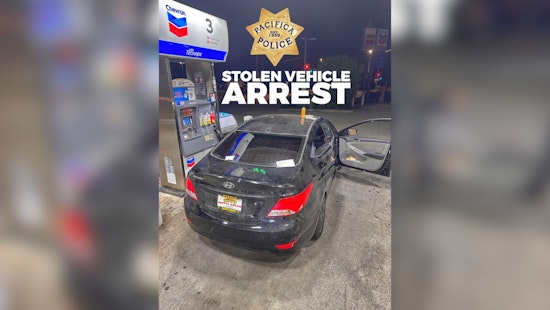 Stolen Vehicle Arrest, Possible Connection to a Potential Theft Ring in Pacifica