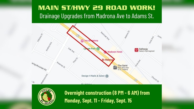 Urgent Main Street Overhaul as St. Helena and Caltrans Race Against Time