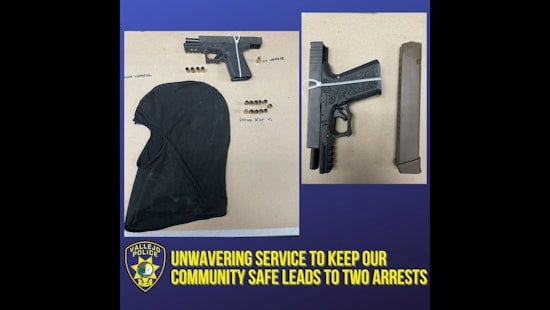 Two Crazed Gunmen Wildly Shoot Out of Car Windows; Vallejo Police Later Arrest The Armed Suspects After Crashed