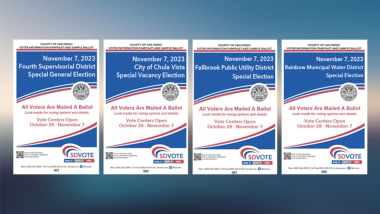 Voter Information Pamphlets Hit San Diego County Residents' Mailboxes Ahead of Nov 7 Special Election