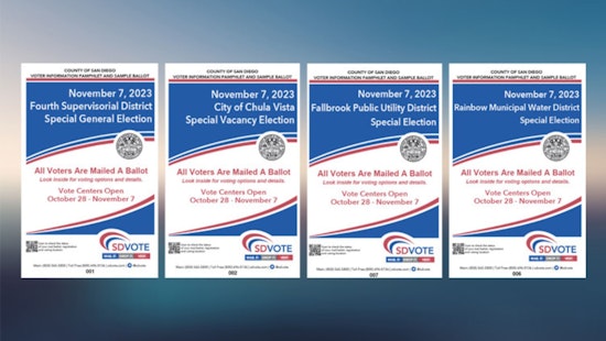 Voter Information Pamphlets Hit San Diego County Residents' Mailboxes Ahead of Nov 7 Special Election