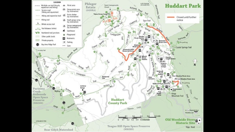 Winter Storms Wreak Havoc on Huddart Park, Closures and Repairs Underway in San Mateo County