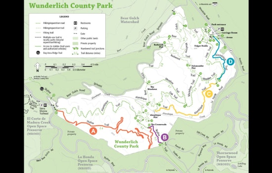 Wunderlich Park Trail Closes in San Mateo County for Road Repair and Annual Vegetation